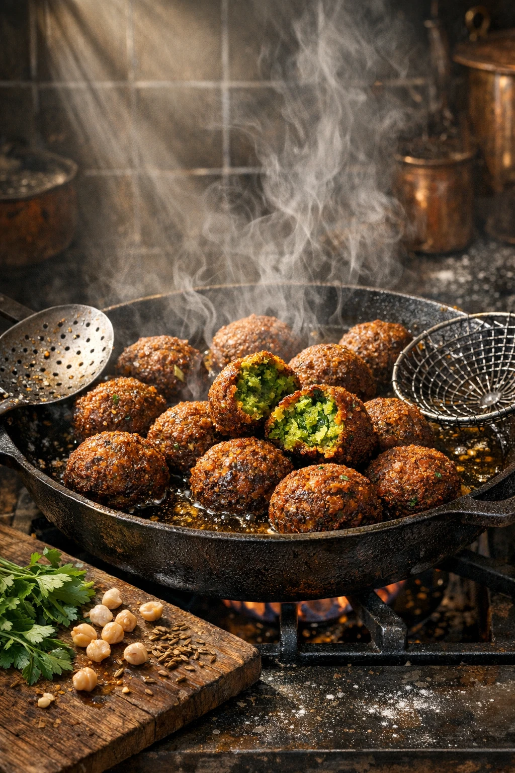 Crispy Herb-Packed Falafel from Scratch