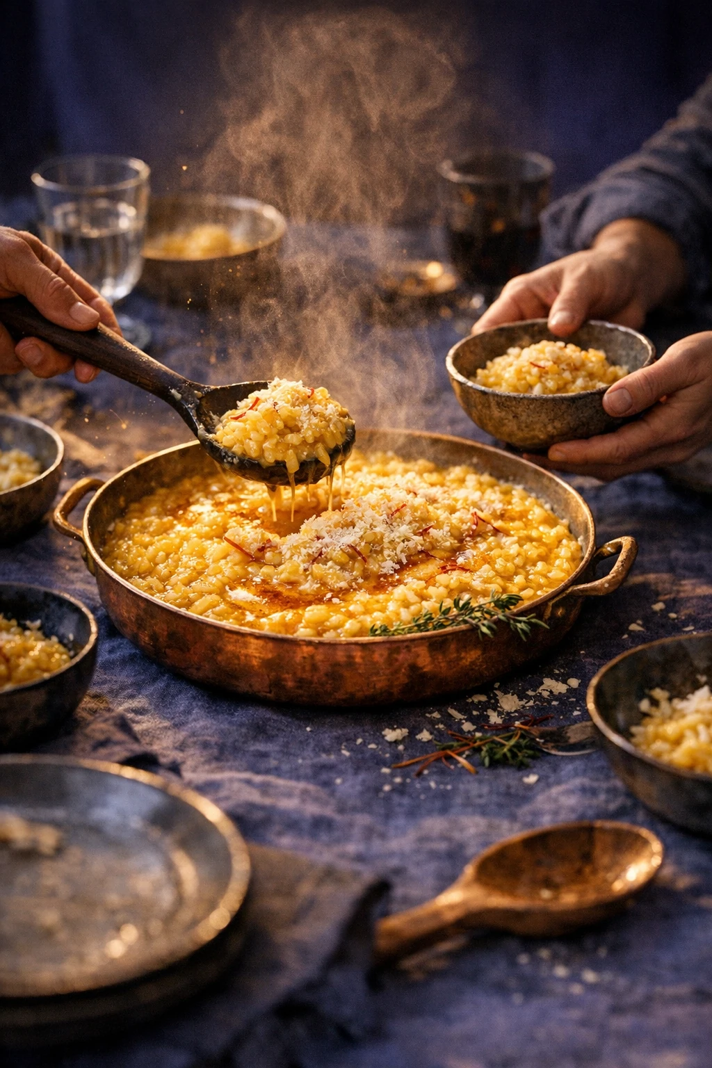 Smoked Butter Risotto alla Milanese with Saffron