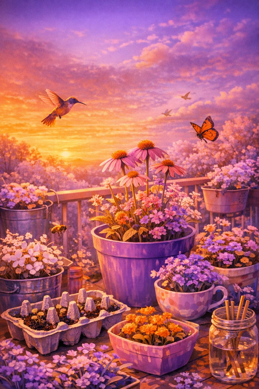 The $15 Pollinator Garden: How to Attract Bees, Butterflies, and Hummingbirds to Your Balcony or Doorstep