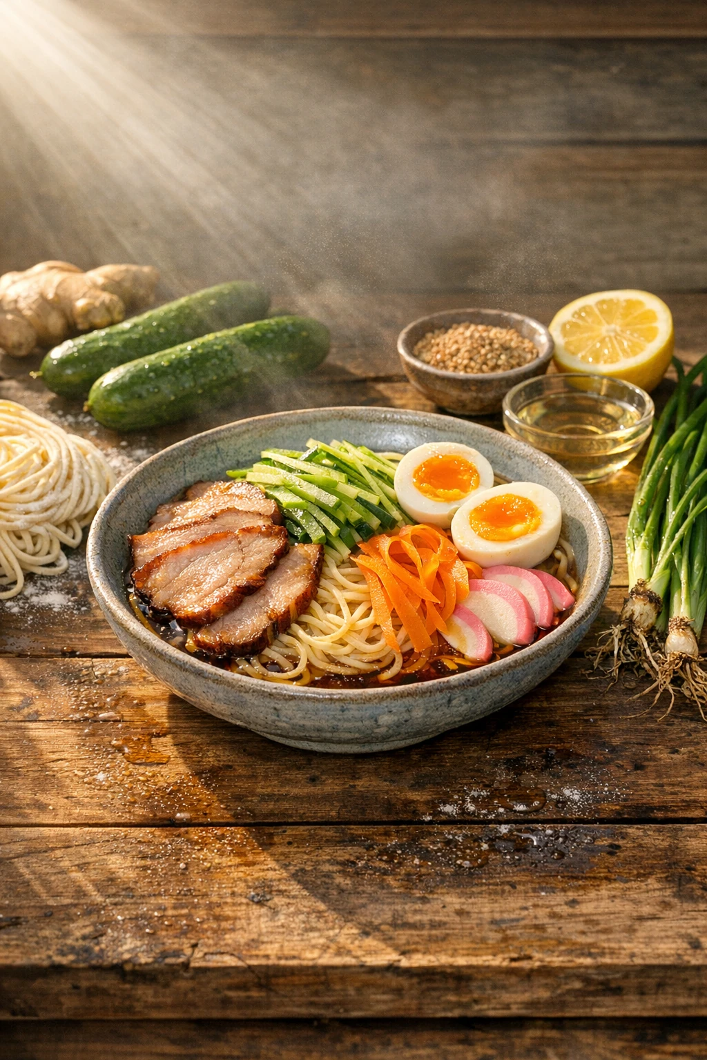 Hiyashi Chuka: Cold Ramen with Spring Toppings