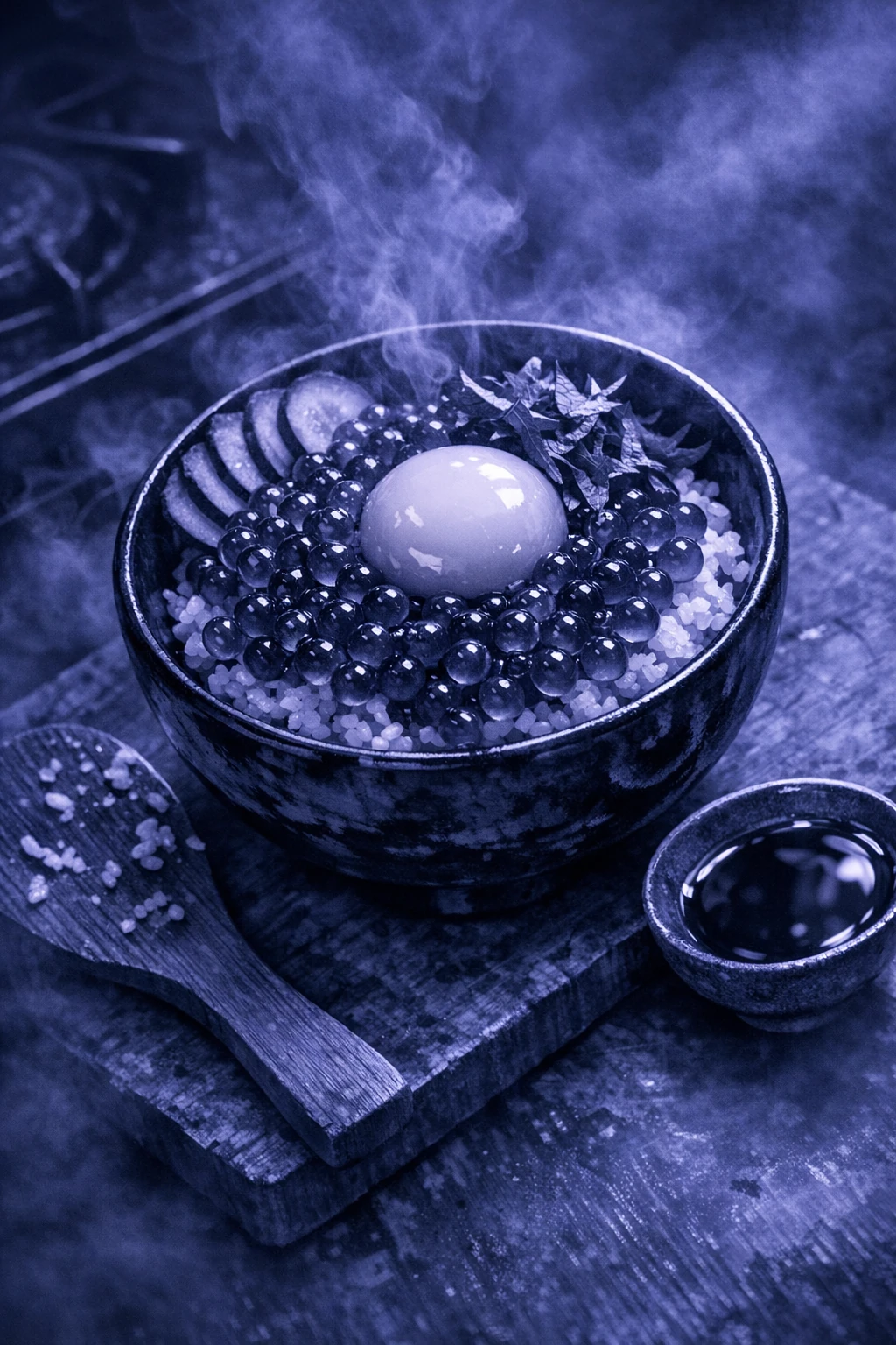 Ikura Don: Salmon Roe Rice Bowl with Spring Shiso