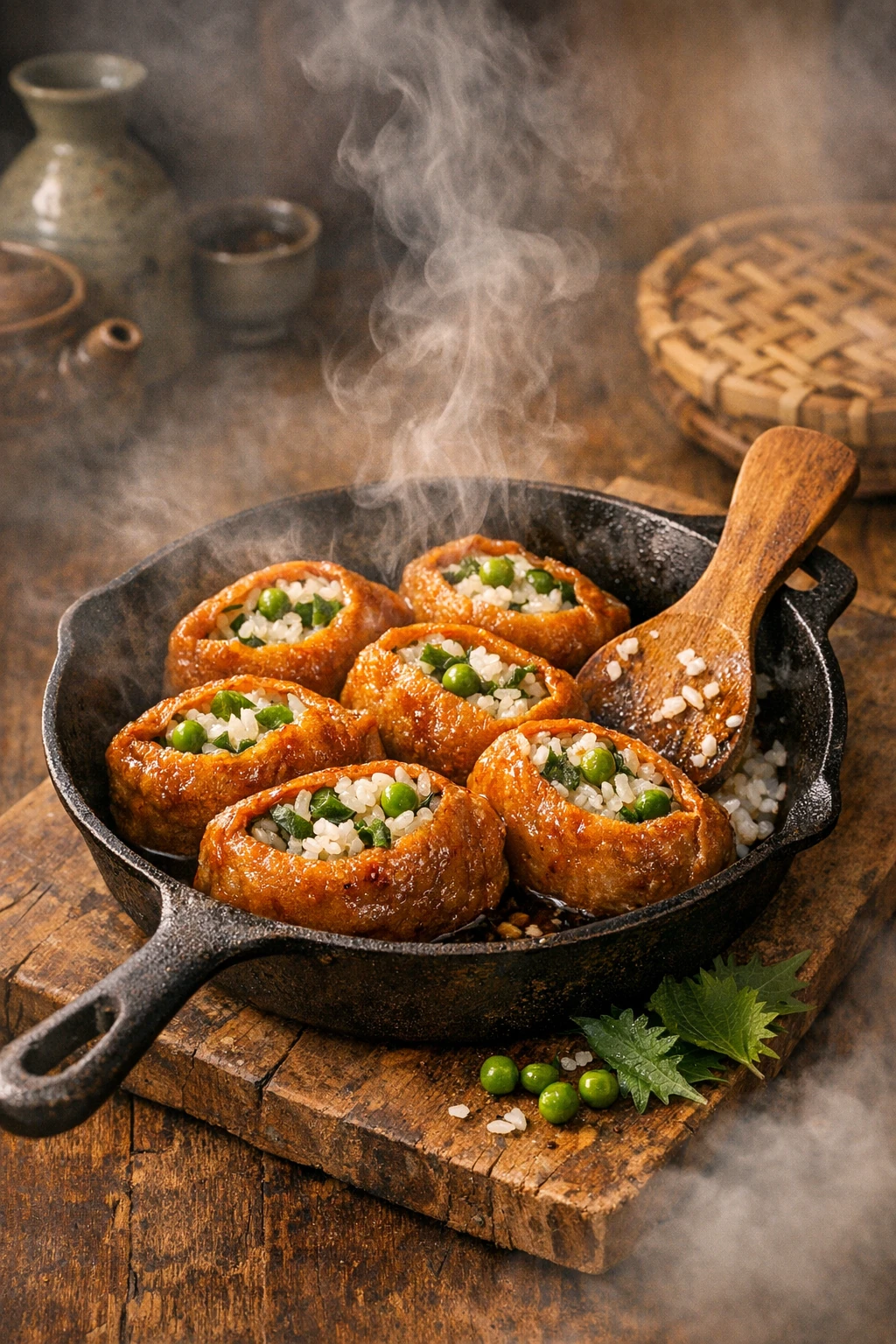 Inari Sushi: Sweet Tofu Pockets with Spring Rice