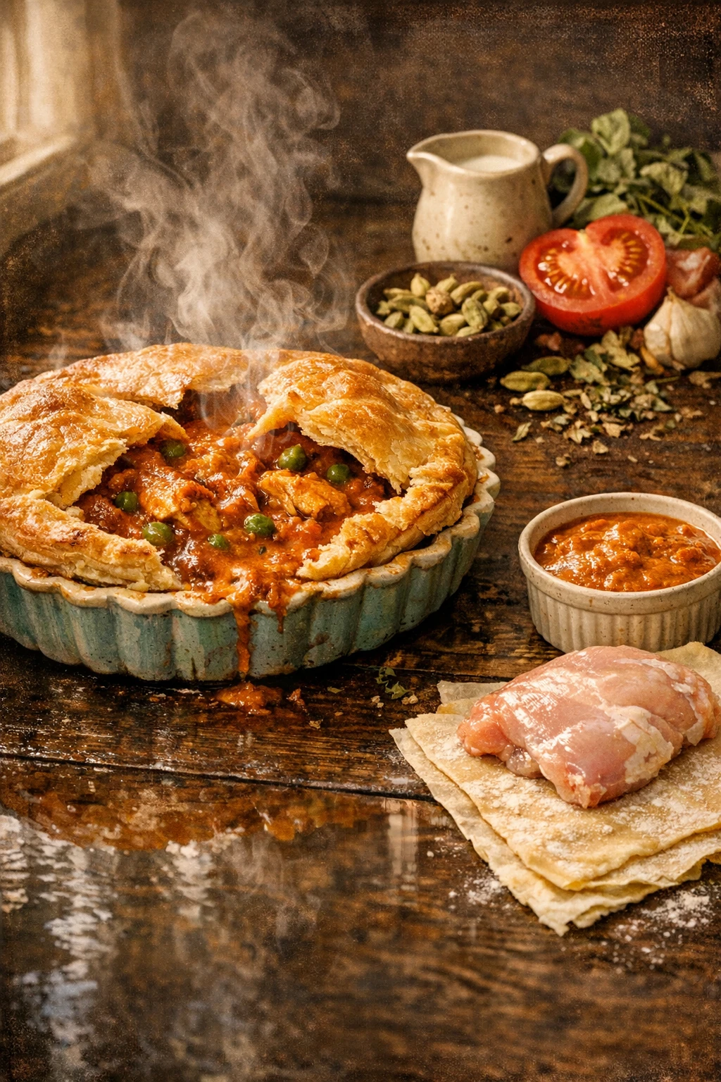 Indian-British Tikka Masala Pie