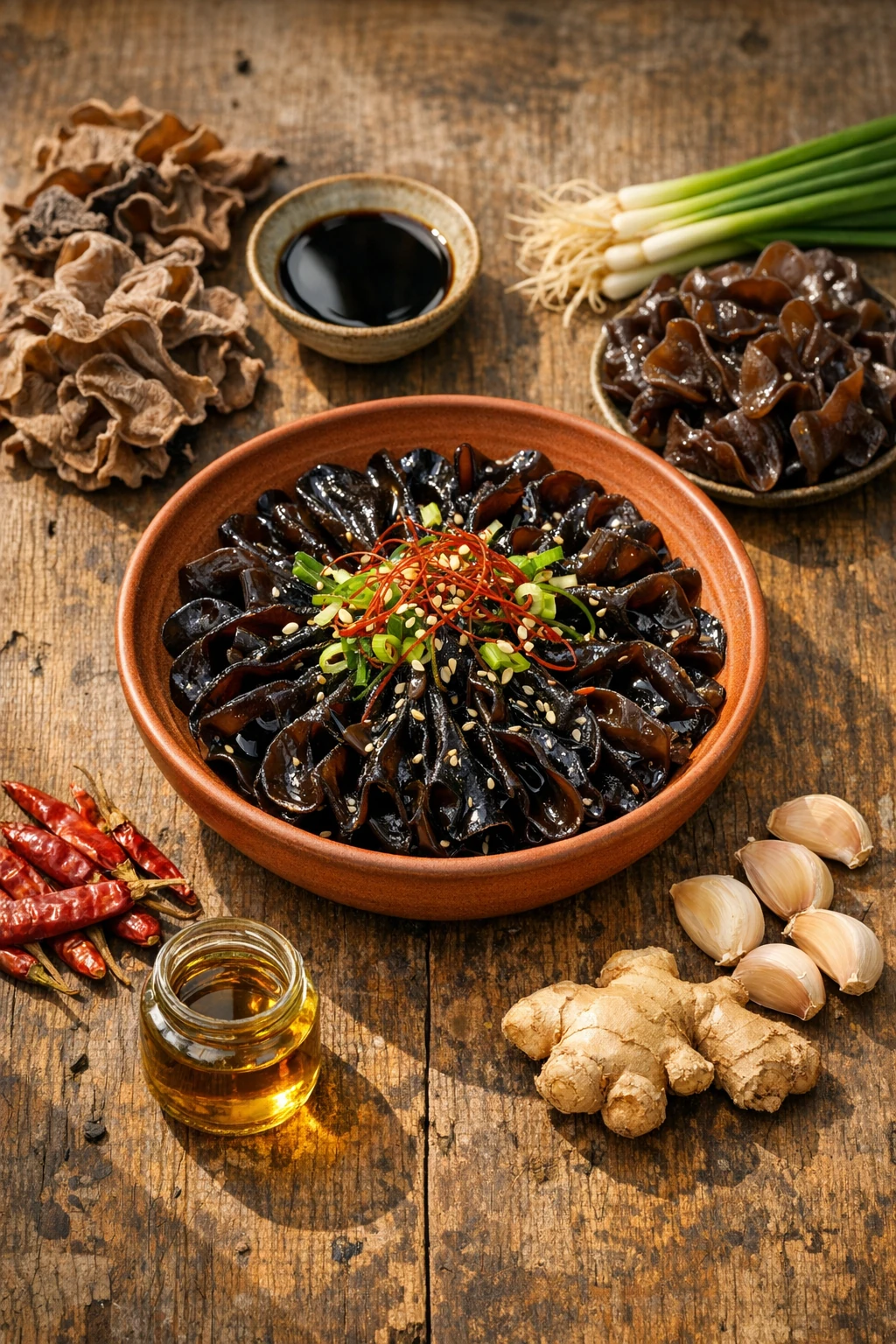 Liang Ban Mu Er: Chilled Wood Ear Mushroom Salad