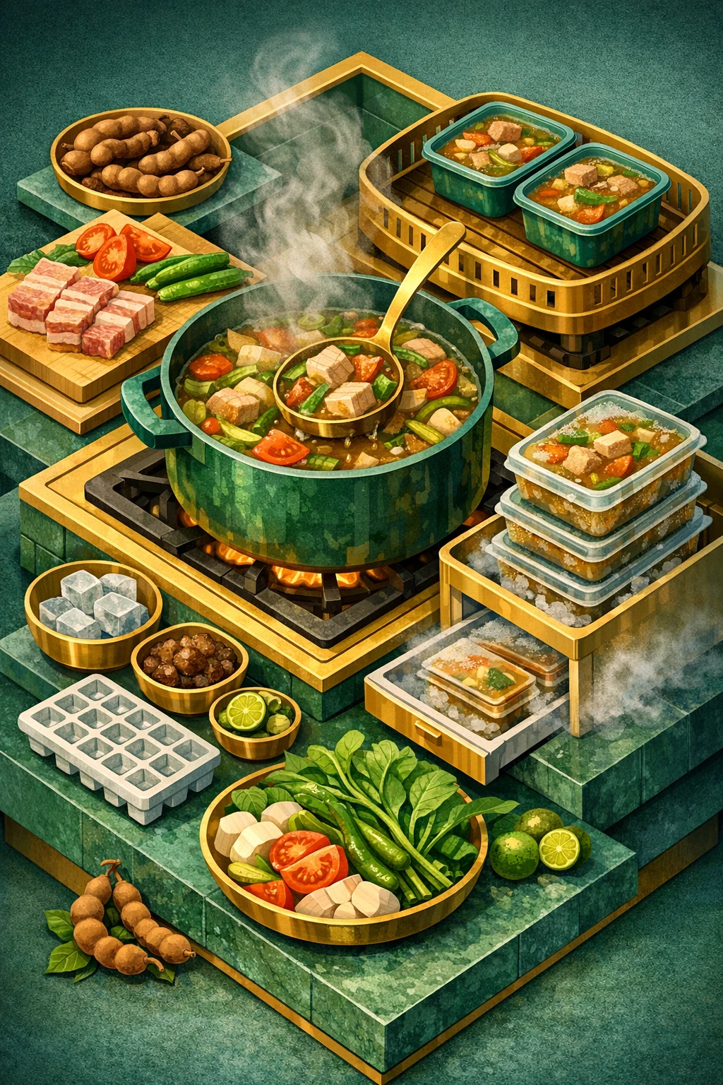 Sinigang na Baboy: Tamarind-Soured Pork Belly Soup Built for the Freezer