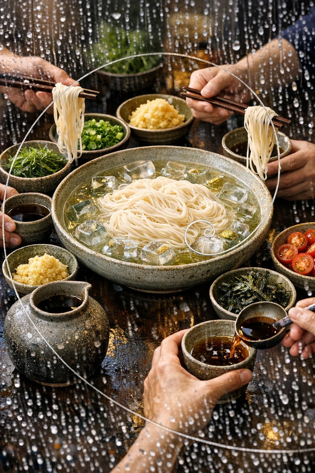 Somen: Ice-Cold Thin Noodles for a Spring Heatwave