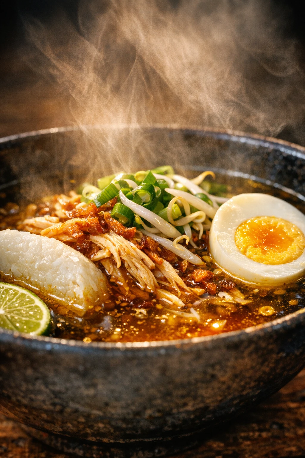 Soto Ayam: Golden Turmeric Chicken Soup with Pressed Rice Cakes