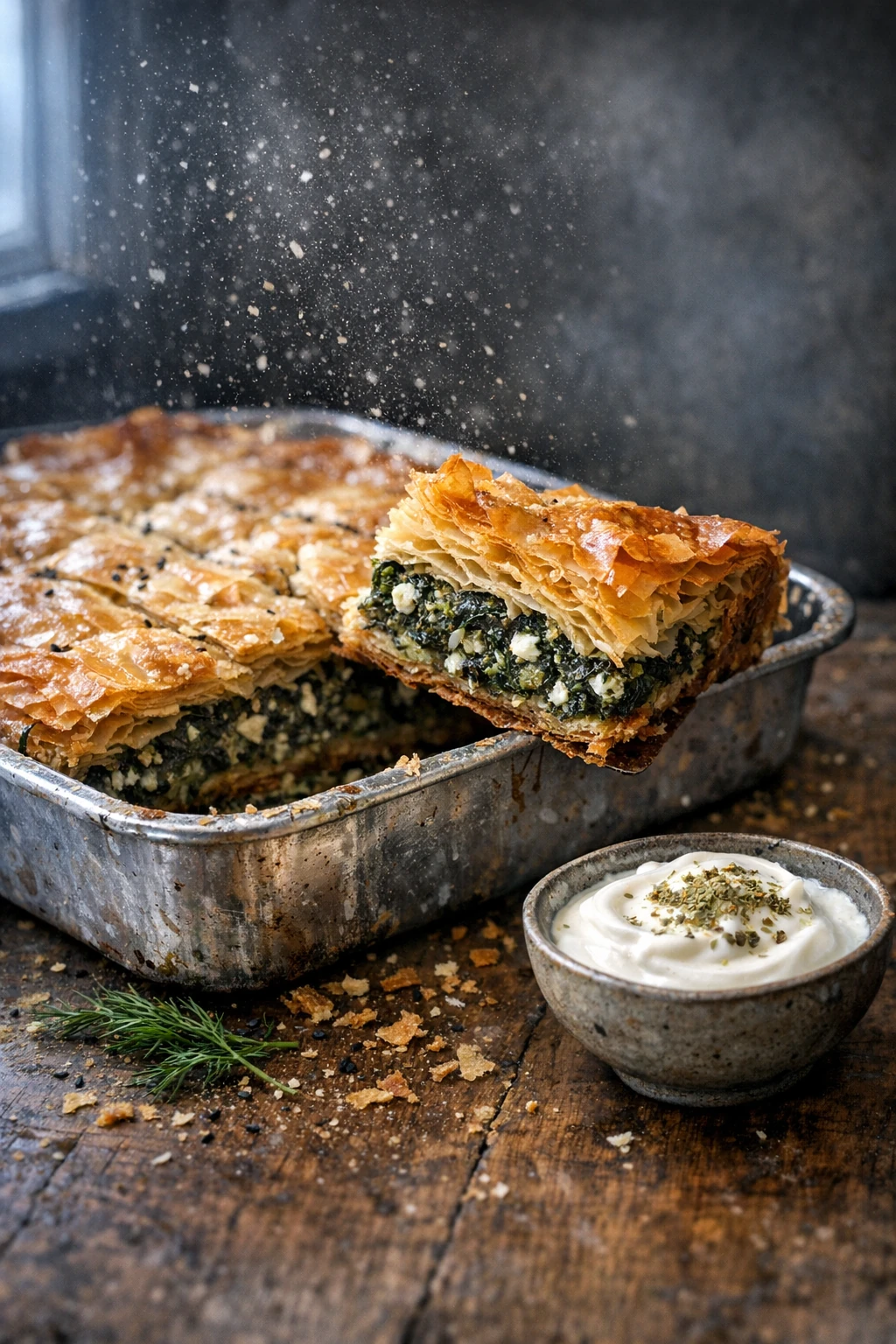 Spanakopita: Crispy Phyllo Pie with Spinach, Feta, and Fresh Herbs