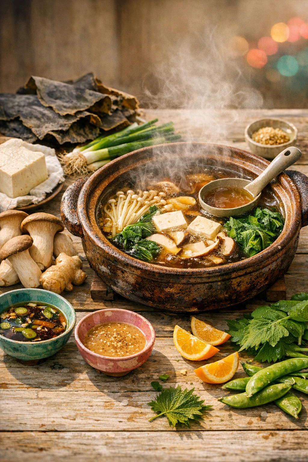 Spring Shabu Shabu: Swishing Mushroom and Tofu Hot Pot at Home