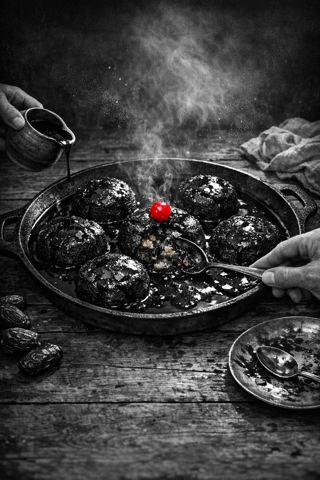 Sticky Toffee Pudding with Grill-Caramelized Toffee Crust