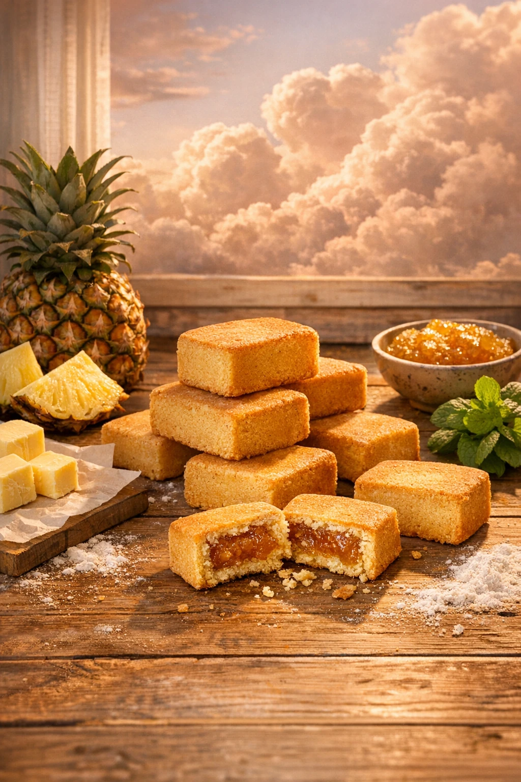 Taiwanese Pineapple Cake: Buttery Shortcrust with Jam