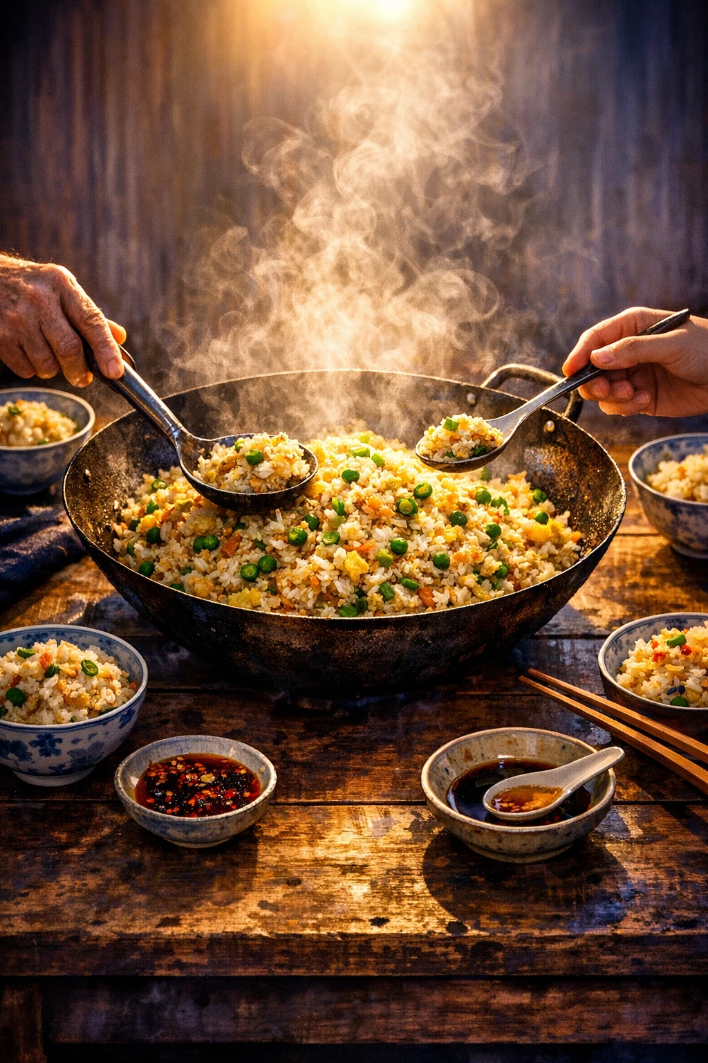 Wok Hei Egg Fried Rice with Slow-Cooker Rice Base